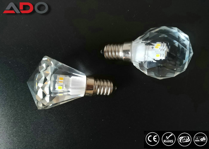 Pure Light Color Crystal Clear Light Bulbs , E14 Led Candle Lamps Dimmable supplier