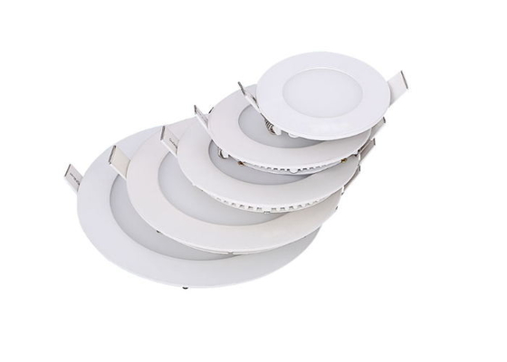 3w LED Slim Panel Light Round 300LM White Aluminum 6000K Embedded IP20 supplier