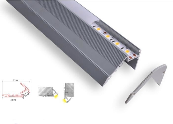 Stair Led Profile Channel , C027 Recessed Aluminium Profiles For Led Lighting supplier