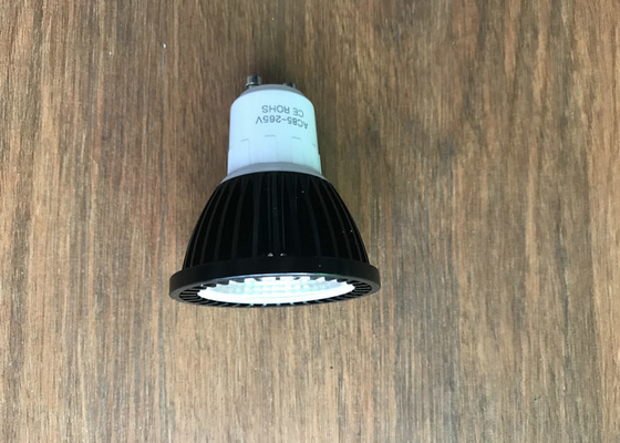 Gu10 Cob Led Spot Bulbs Black Color 3w 90lm / W 80ra For Indoor Lighting supplier