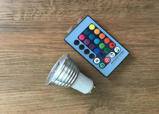 3W GU10 High Brightness Colorful RGB LED Spotlight Bulbs DMX AC 220V supplier