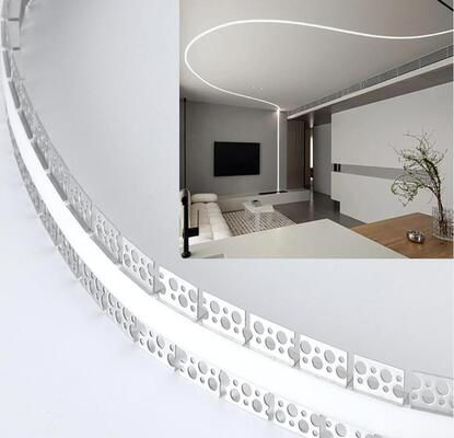 15*13mm New Bendable Aluminum Profile for Seamless Curved & Linear Lighting Designs recessed mounted various shapes aluminum supplier