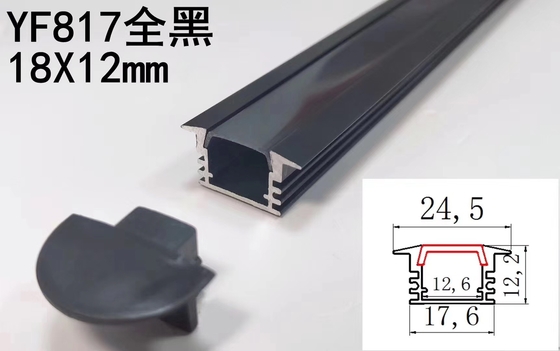 Triangle 20mm 6063 AL Black Diffuser Aluminum Profile supplier