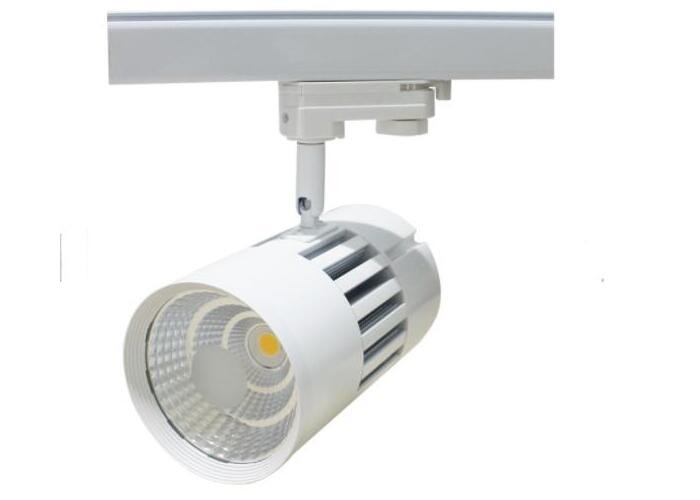 30w Led Ceiling Track Lights 3 Wires 85 - 265v Ac With Cree Cob Led Chip supplier