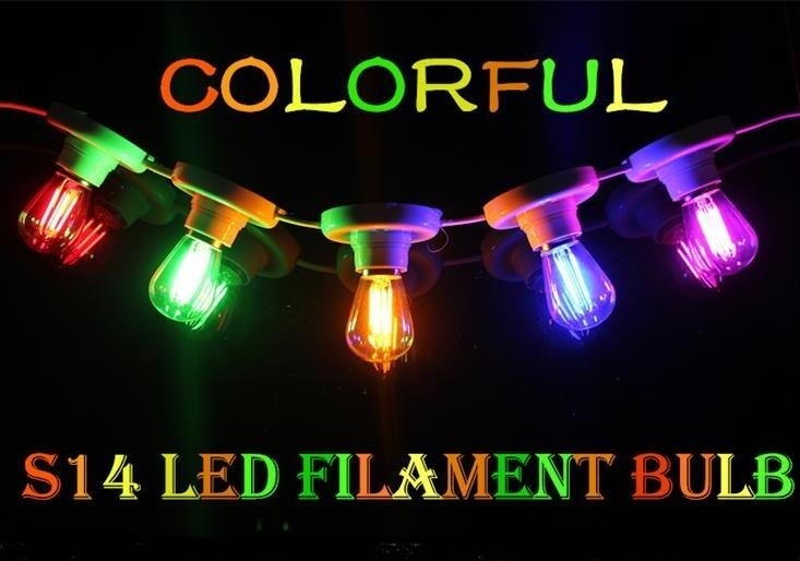 Colorful E27 Led Filament Bulb Rgb 6w 600lm Clear Glass High Brightness supplier