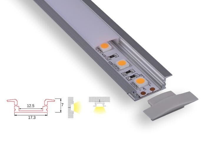 U Shape Led Strip Light Mounting Channel With Good Thermal Conductivity supplier