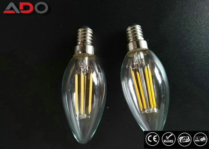 C35 Shape E12 Led Filament Bulb Ac 120v 4w 2700k With Clear Glass Cover supplier