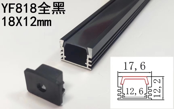 Triangle 20mm 6063 AL Black Diffuser Aluminum Profile